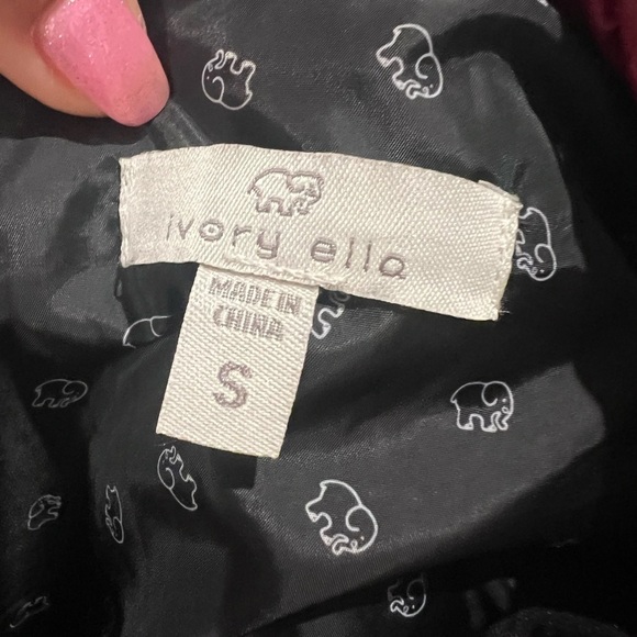 Ivory ella vest red size small S romantic utility windbreaker - Picture 4 of 9